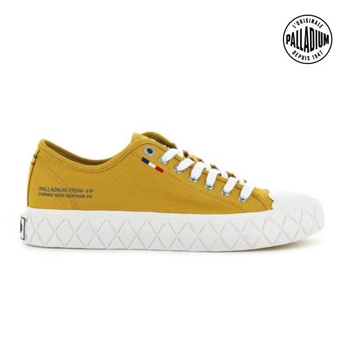 Baskets Palladium Palla Ace Tela Low Tops Homme Moutarde | FR KAY502M